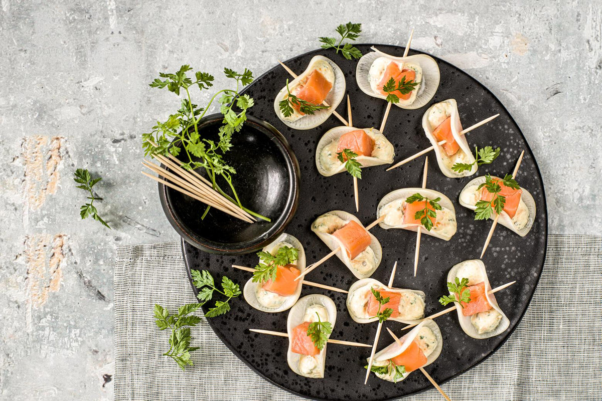 Recette bouchée radis noir et saumon fumé