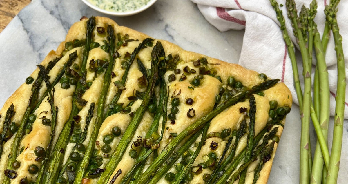 Recette focaccia aux asperges