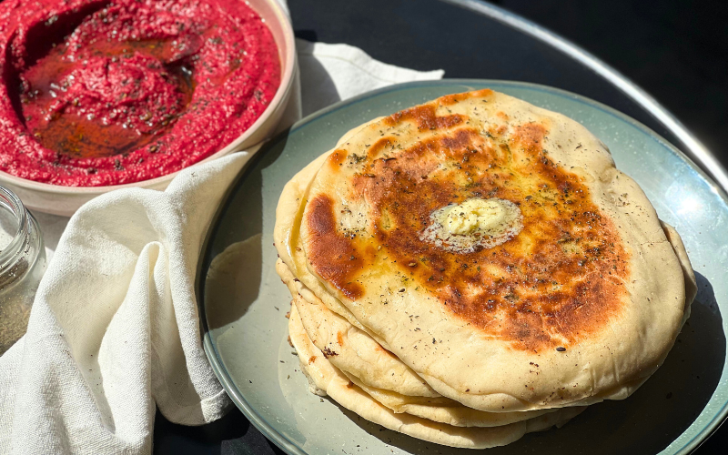 Recette naan aux restes de fromage et zaatar