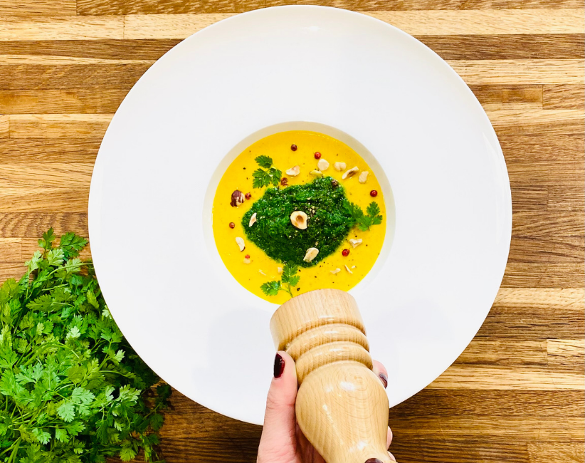 Recette Île flottante carotte et cresson