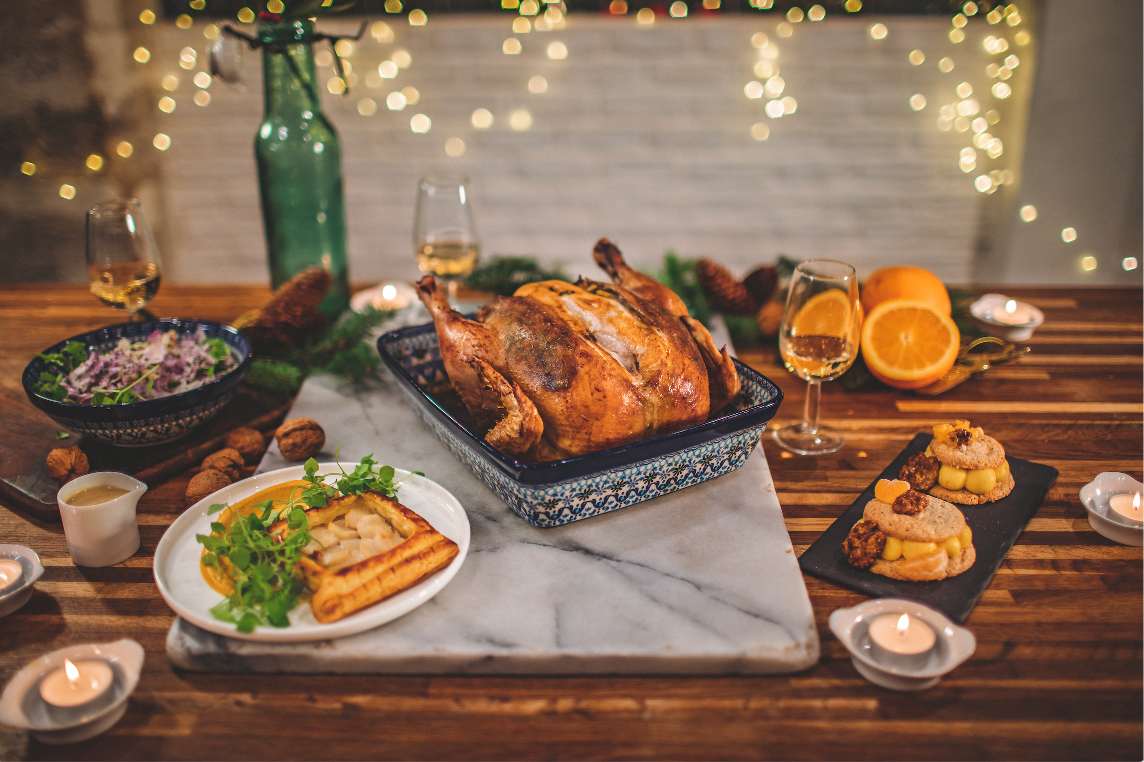 Une table de Noël éco-responsable