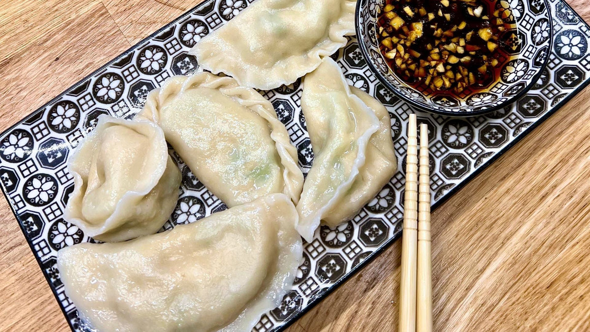Recette Raviolis chinois au poulet, gingembre et cébettes