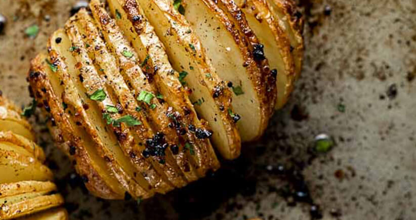 Recette Rumsteak, sauce échalote et pomme de terre hasselback
