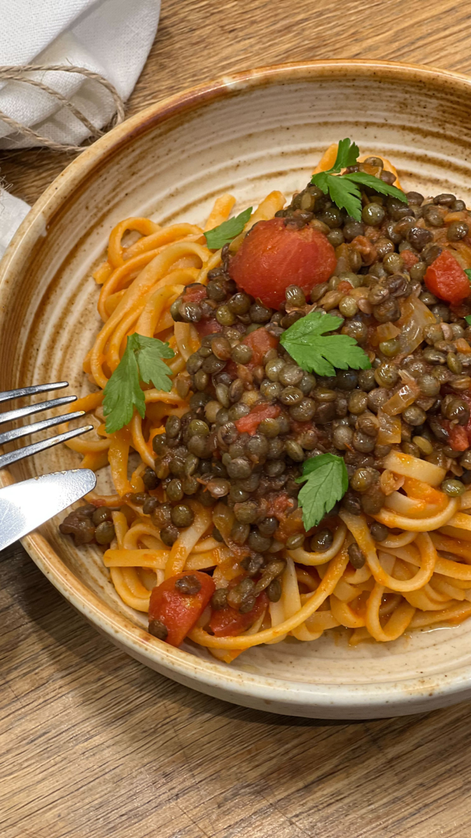 Recette spaghetti bolognaise aux lentilles