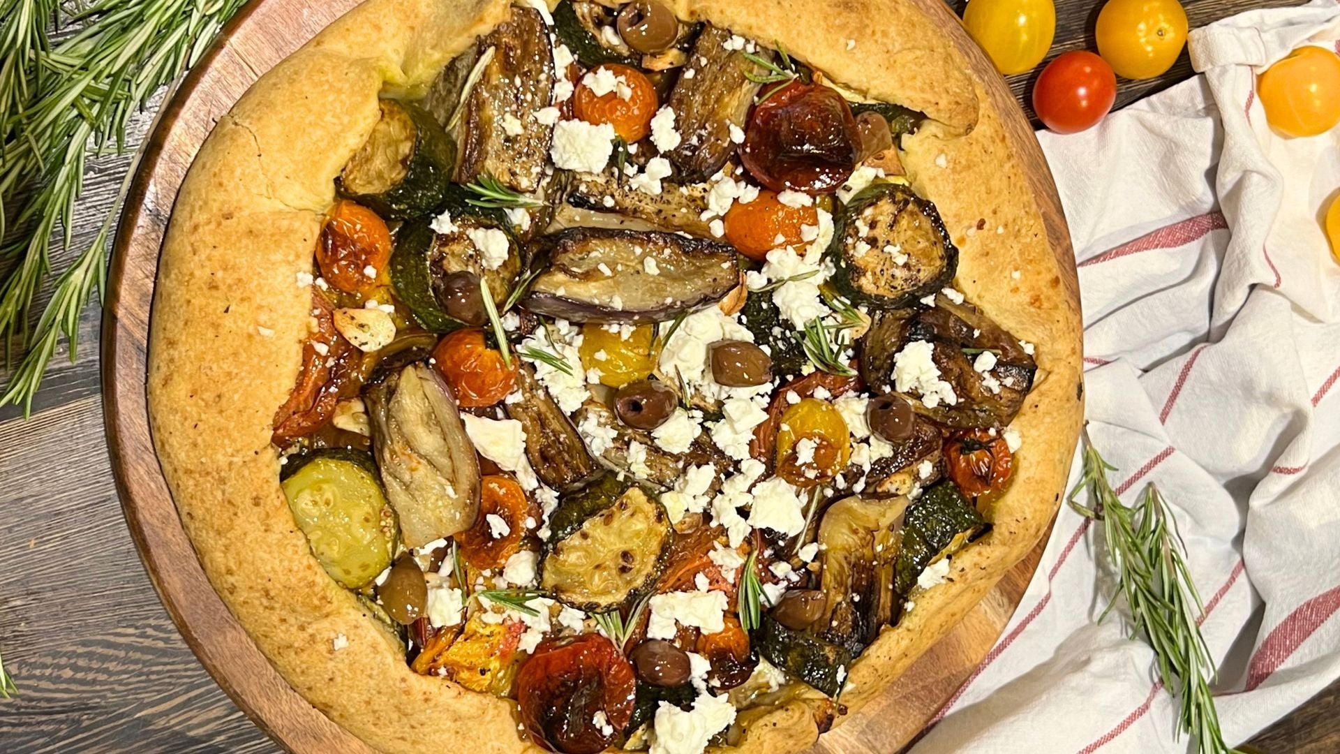 Recette Tarte rustique aux légumes du soleil